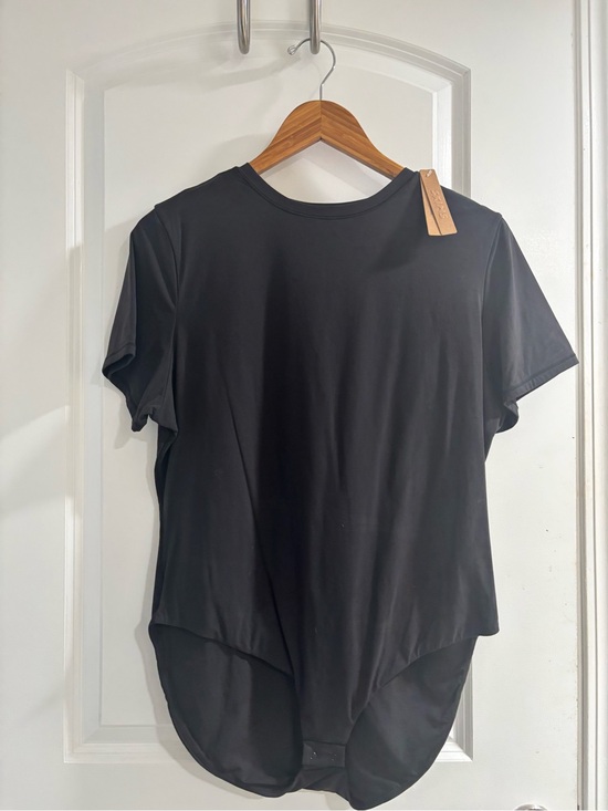 SKIMS Tops - SKIMS Black Fits Anybody Crew Neck T-Shirt Bodysuit